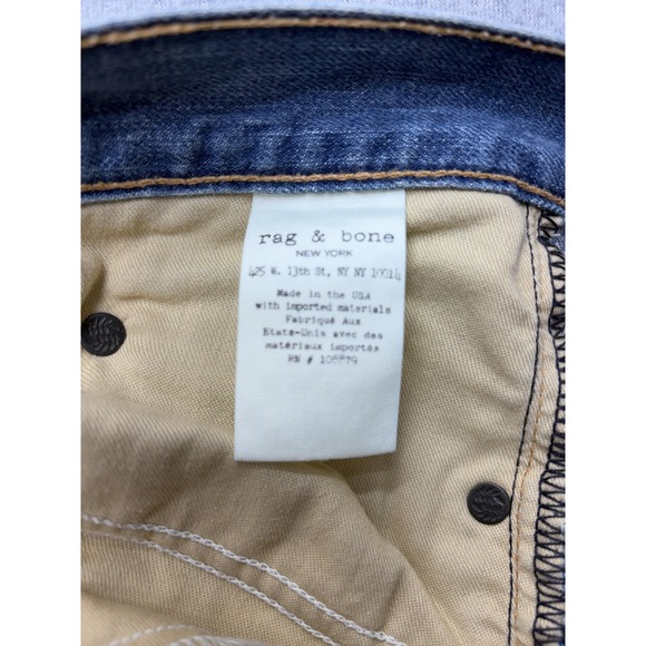 rag & bone/JEAN Jeans Womens 30 Blue Boyfriend Distressed Ripped Made USA W1591 - Picture 12 of 15